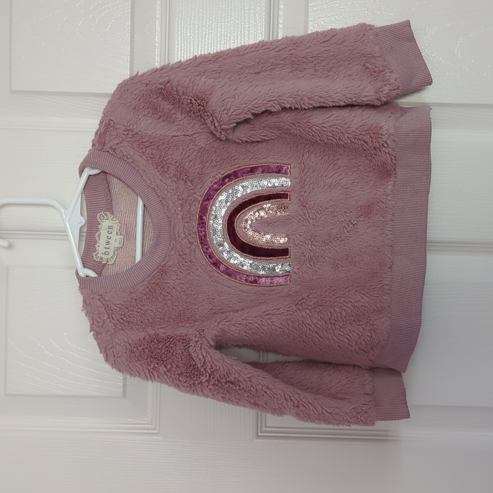 btween Toddler Sequin Rainbow Pullover Top 2T